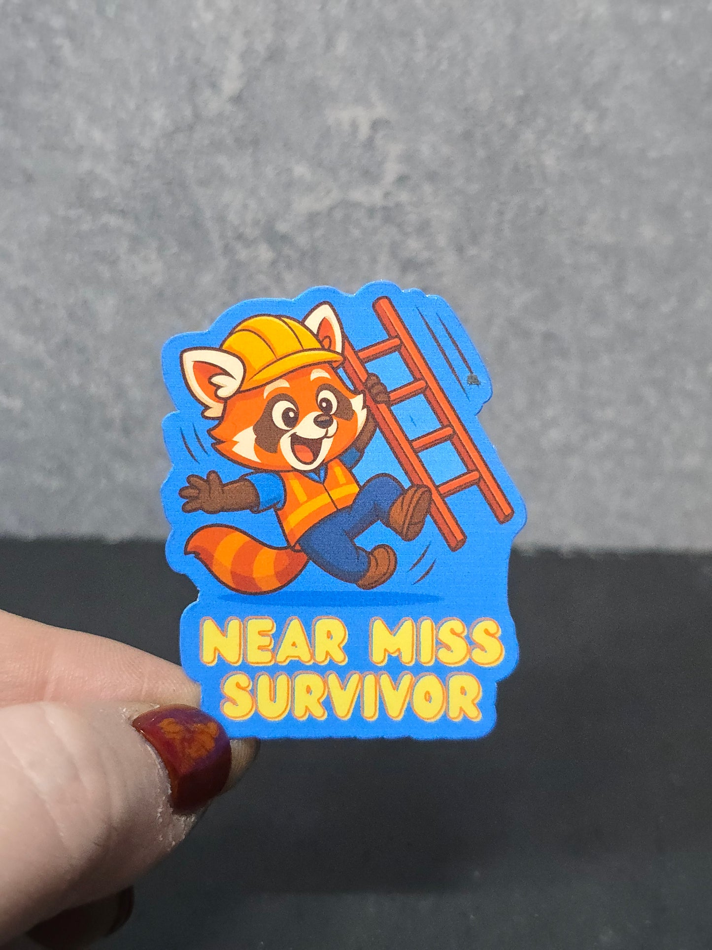 Near Miss Survivor - LDC - Bulk Pack of 16 Stickers - Apx 2in - Water Resistant Stickers