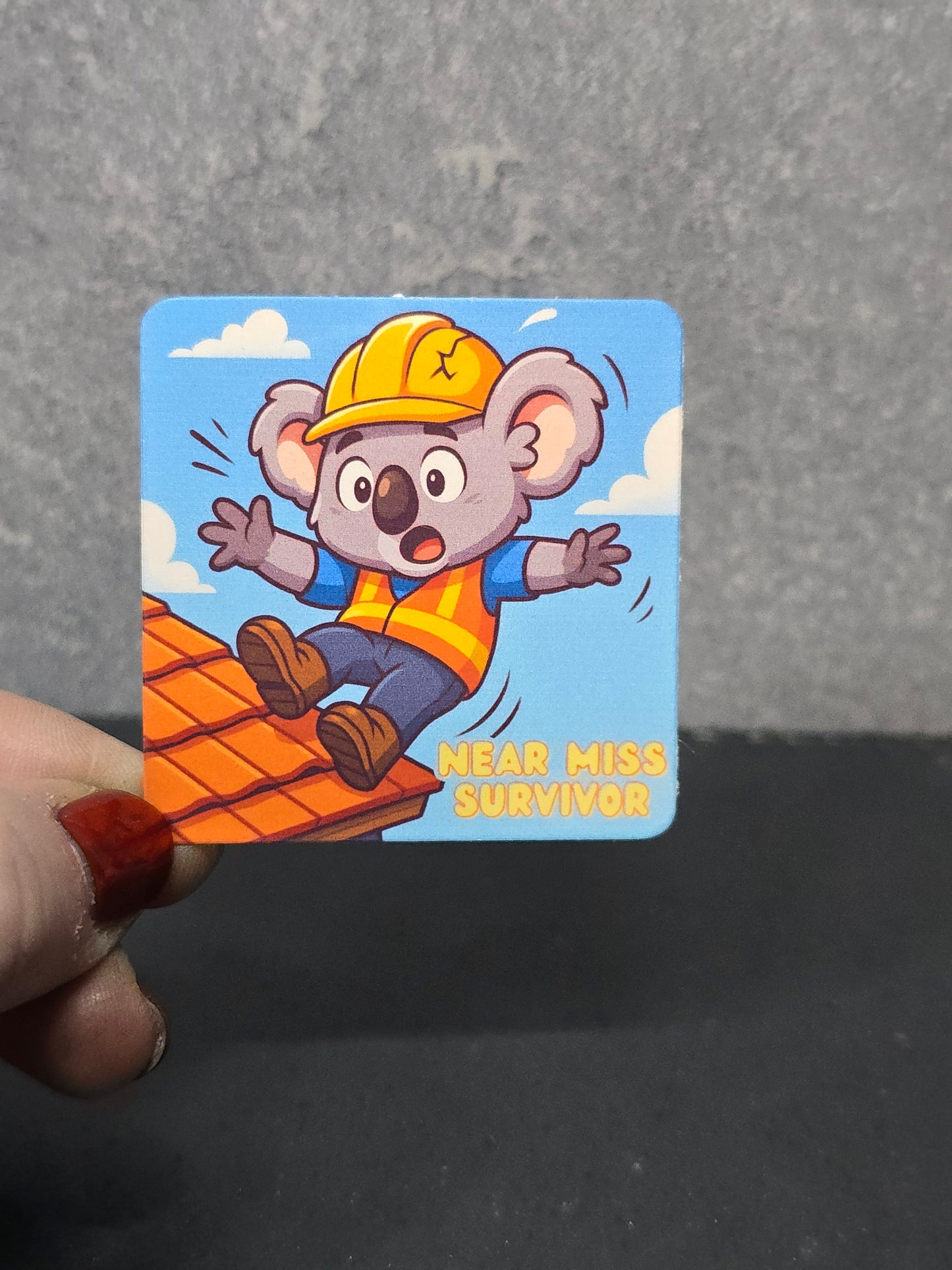 Near Miss Survivor - LDC - Bulk Pack of 16 Stickers - Apx 2in - Water Resistant Stickers