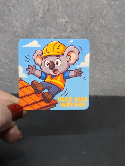 Near Miss Survivor - LDC - Bulk Pack of 16 Stickers - Apx 2in - Water Resistant Stickers