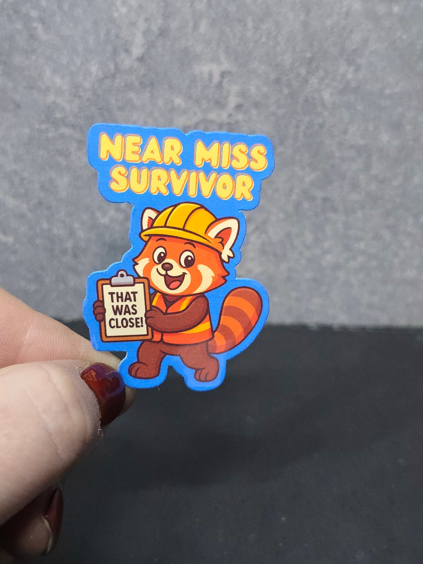 Near Miss Survivor - LDC - Bulk Pack of 16 Stickers - Apx 2in - Water Resistant Stickers