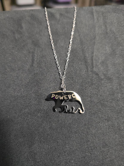 Mama Bear Necklace - Ready to be Engraved - Premium Stainless Steel Piece #700033