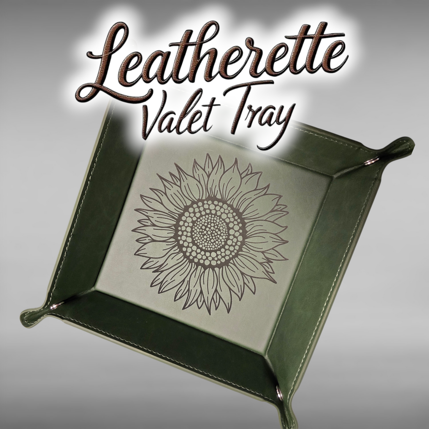 Sunflower - Leatherette Valet Tray