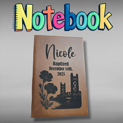 Baptism - Bridge & Poppies - Leatherette Notebook