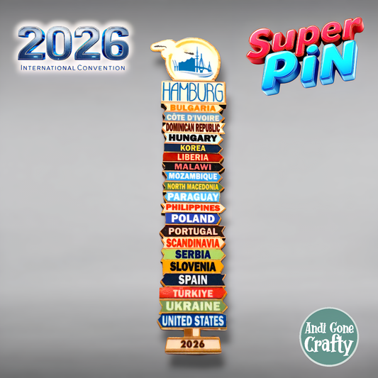 Germany Hamburg - Super Pin - 2026 International Convention of Jehovah's Witnesses - JW Gifts and Souvenirs