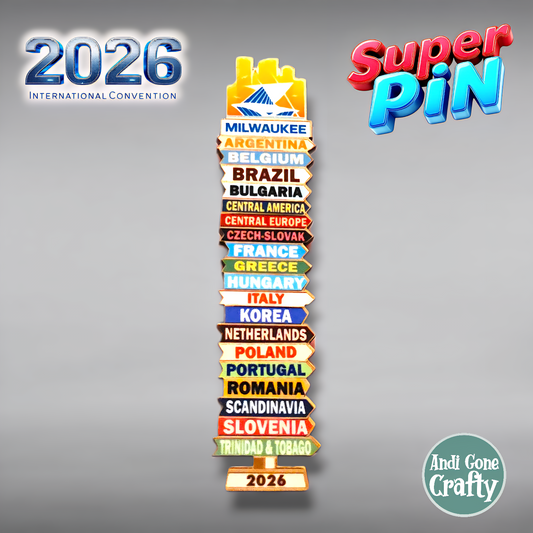 United States Milwaukee - Super Pin - Invited Branches - 2026 International Convention of Jehovah's Witnesses - JW Gifts and Souvenirs