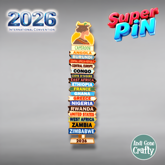 Cameroon Douala - Super Pin - 2026 International Convention of Jehovah's Witnesses - JW Gifts and Souvenirs