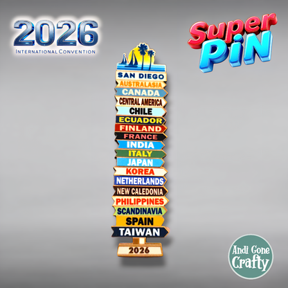 United States San Diego - Super Pin - 2026 International Convention of Jehovah's Witnesses - JW Gifts and Souvenirs