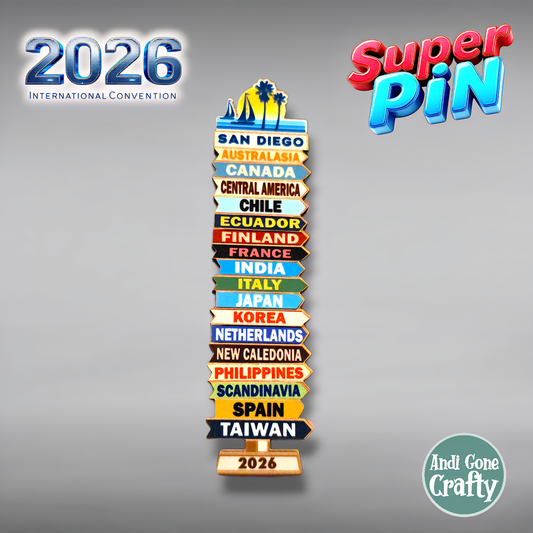 United States San Diego - Super Pin - 2026 International Convention of Jehovah's Witnesses - JW Gifts and Souvenirs