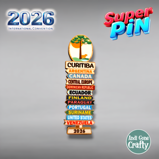 Brazil Curitiba - Super Pin - 2026 International Convention of Jehovah's Witnesses - JW Gifts and Souvenirs