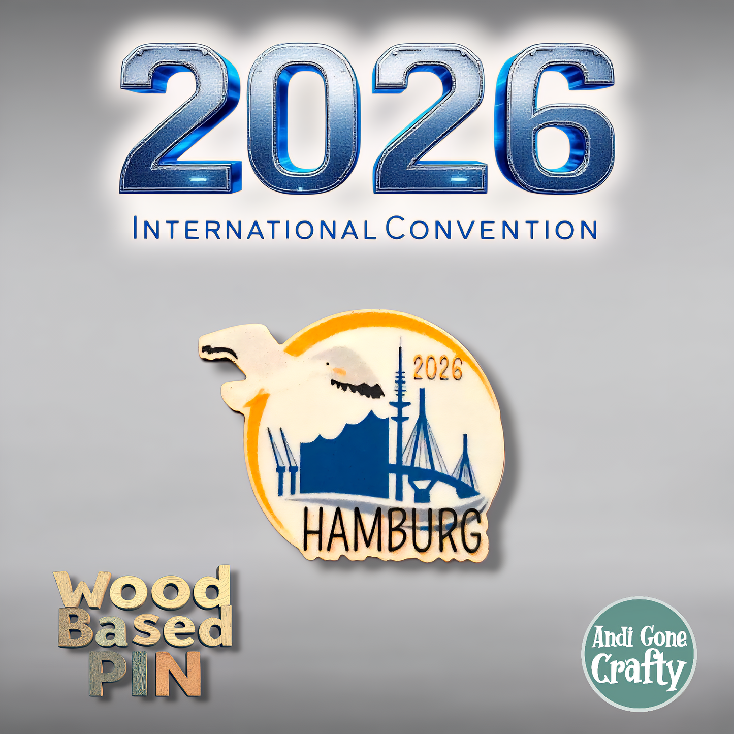 Germany Hamburg - Pin - 2026 International Convention of Jehovah's Witnesses - JW Gifts and Souvenirs