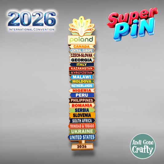 Poland Warsaw - Super Pin - 2026 International Convention of Jehovah's Witnesses - JW Gifts and Souvenirs