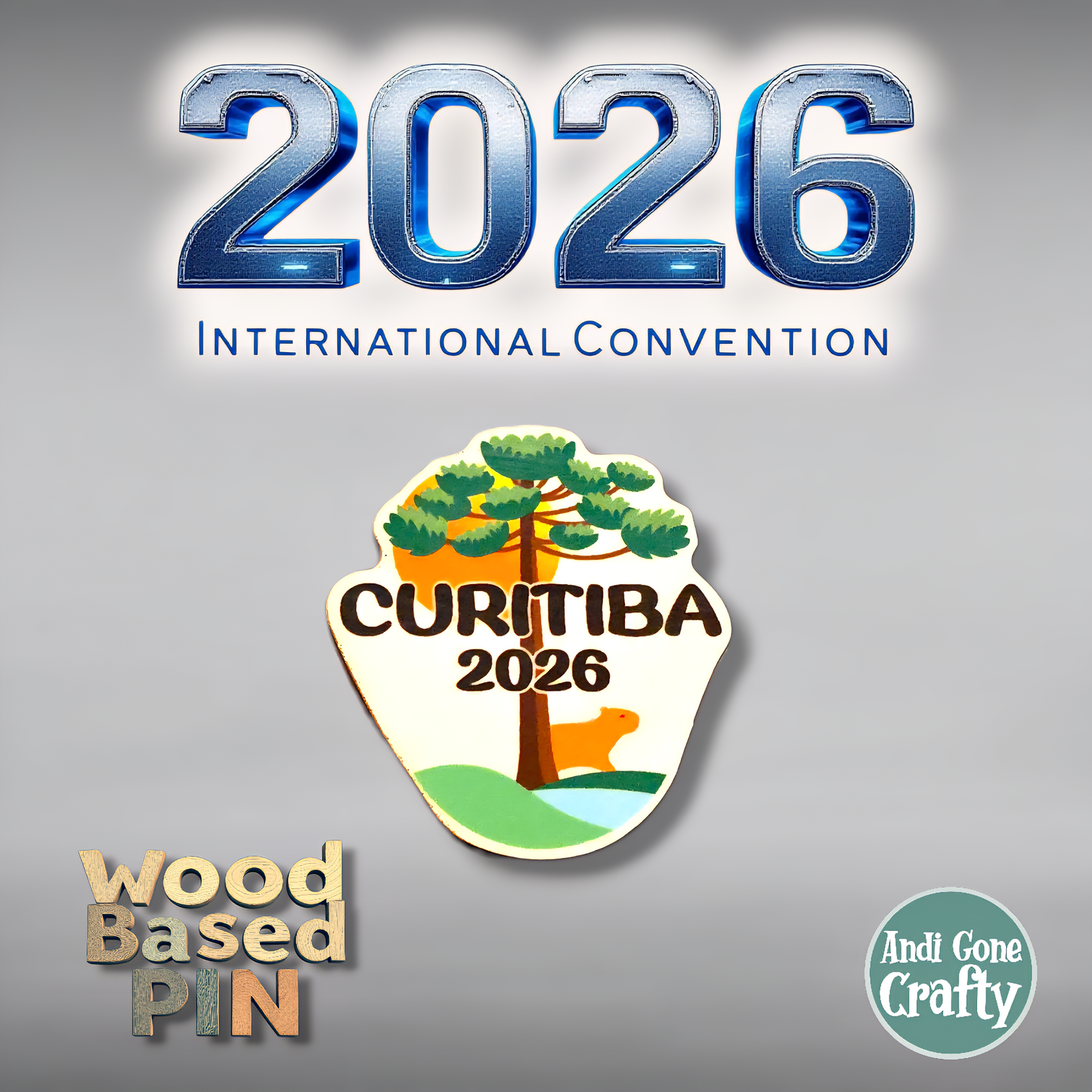 Brazil Curitiba - Pin - 2026 International Convention of Jehovah's Witnesses - JW Gifts and Souvenirs