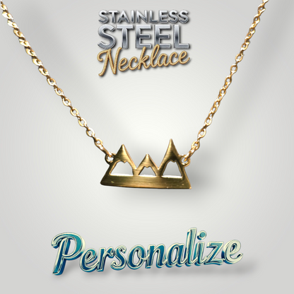 Mountain Necklace - Ready to be Engraved - Premium Stainless Steel Piece #700037