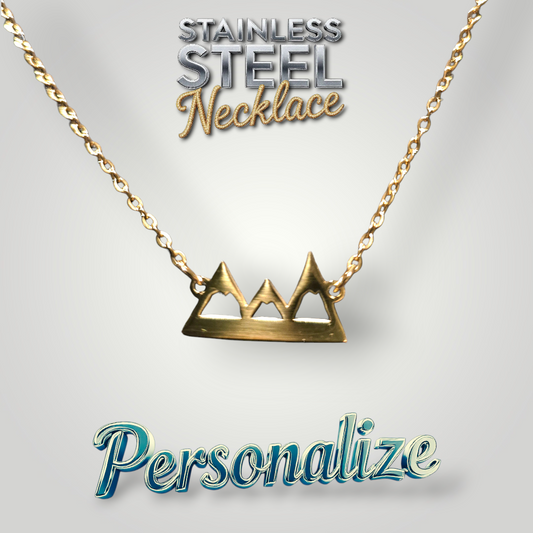Mountain Necklace - Ready to be Engraved - Premium Stainless Steel Piece #700037
