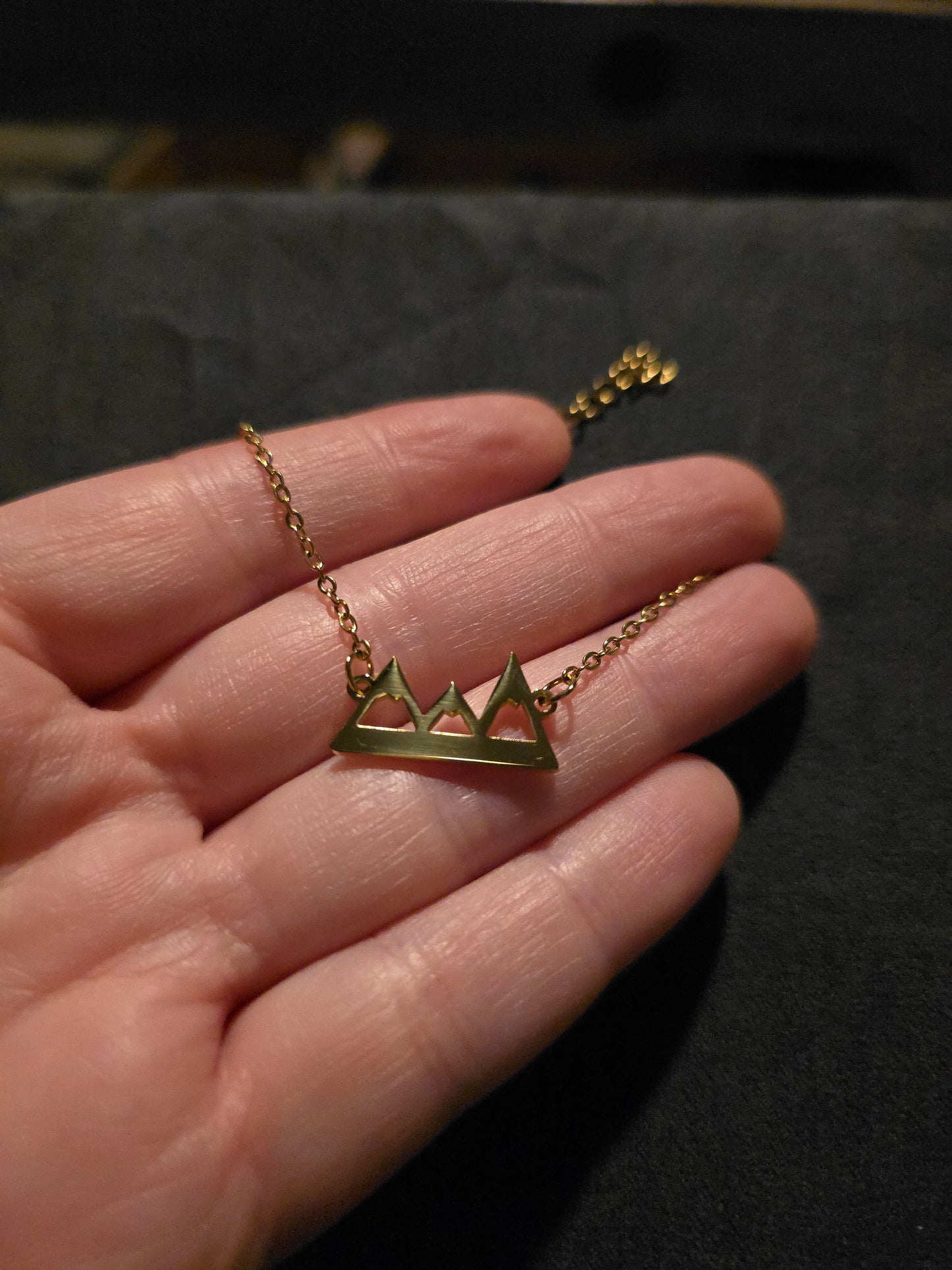 Mountain Necklace - Ready to be Engraved - Premium Stainless Steel Piece #700037