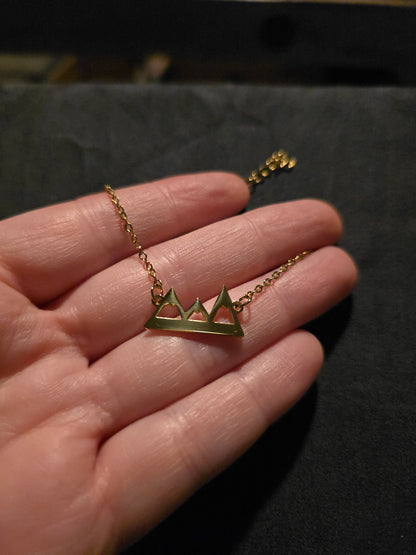 Mountain Necklace - Ready to be Engraved - Premium Stainless Steel Piece #700037