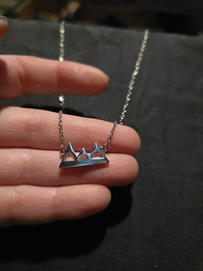 Mountain Necklace - Ready to be Engraved - Premium Stainless Steel Piece #700037