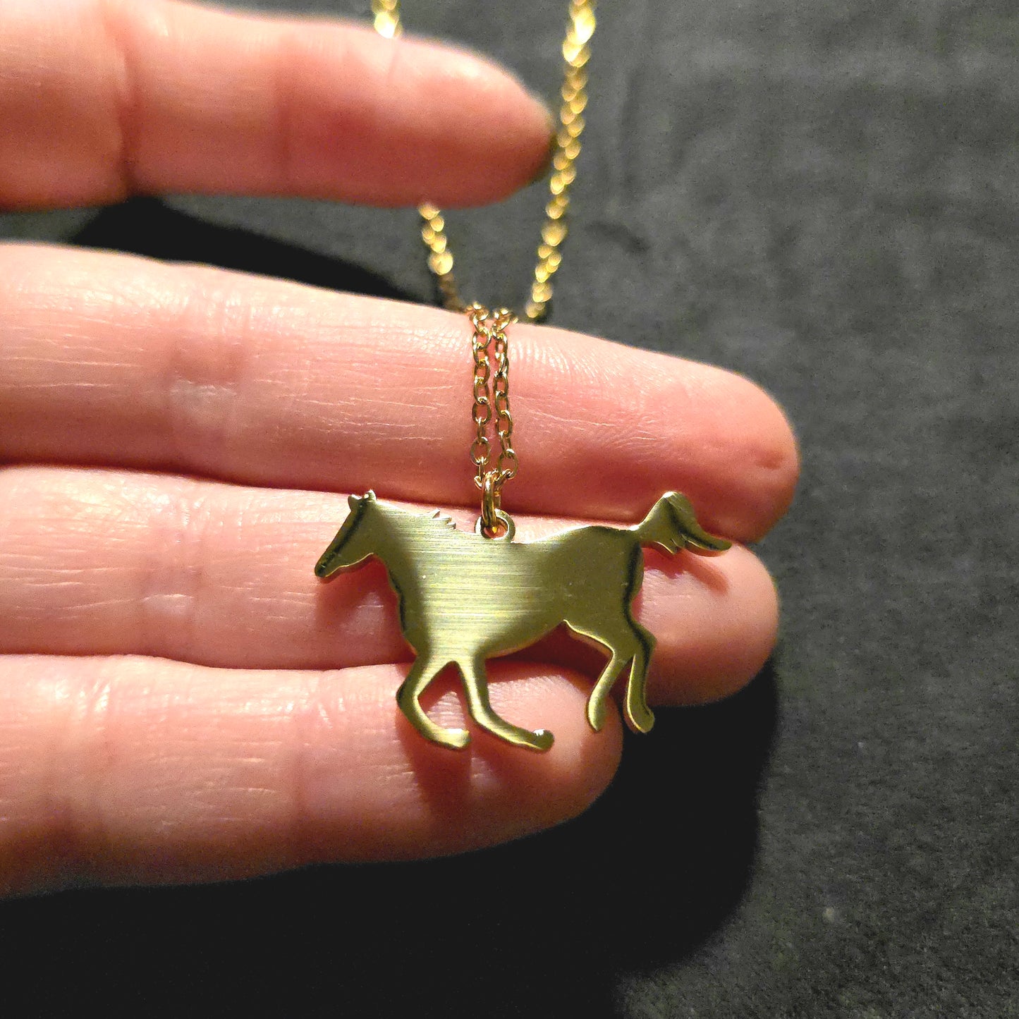 Horse Necklace - Ready to be Engraved - Premium Stainless Steel Piece #700044