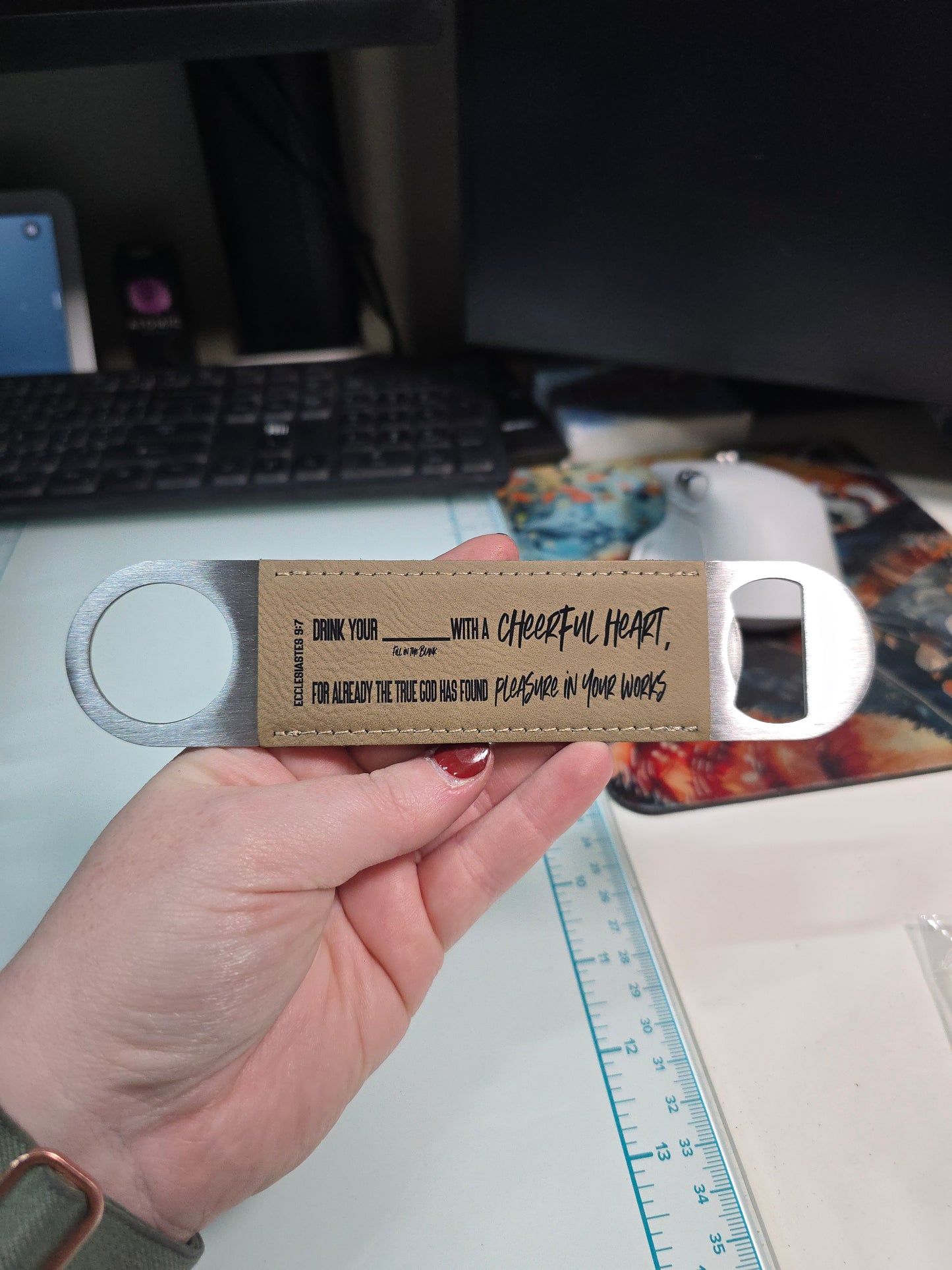 Drink for God has Found Pleasure in Works - Magnet Bottle Opener - JW