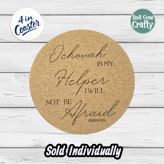 Jehovah Helper - JW 4in Cork Coaster