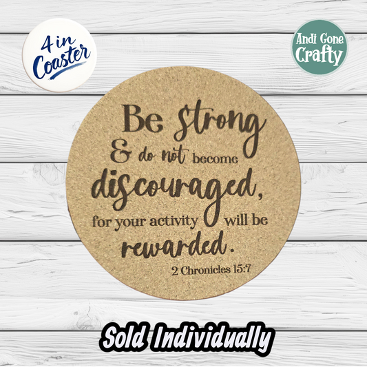 Be Strong - JW 4in Cork Coaster