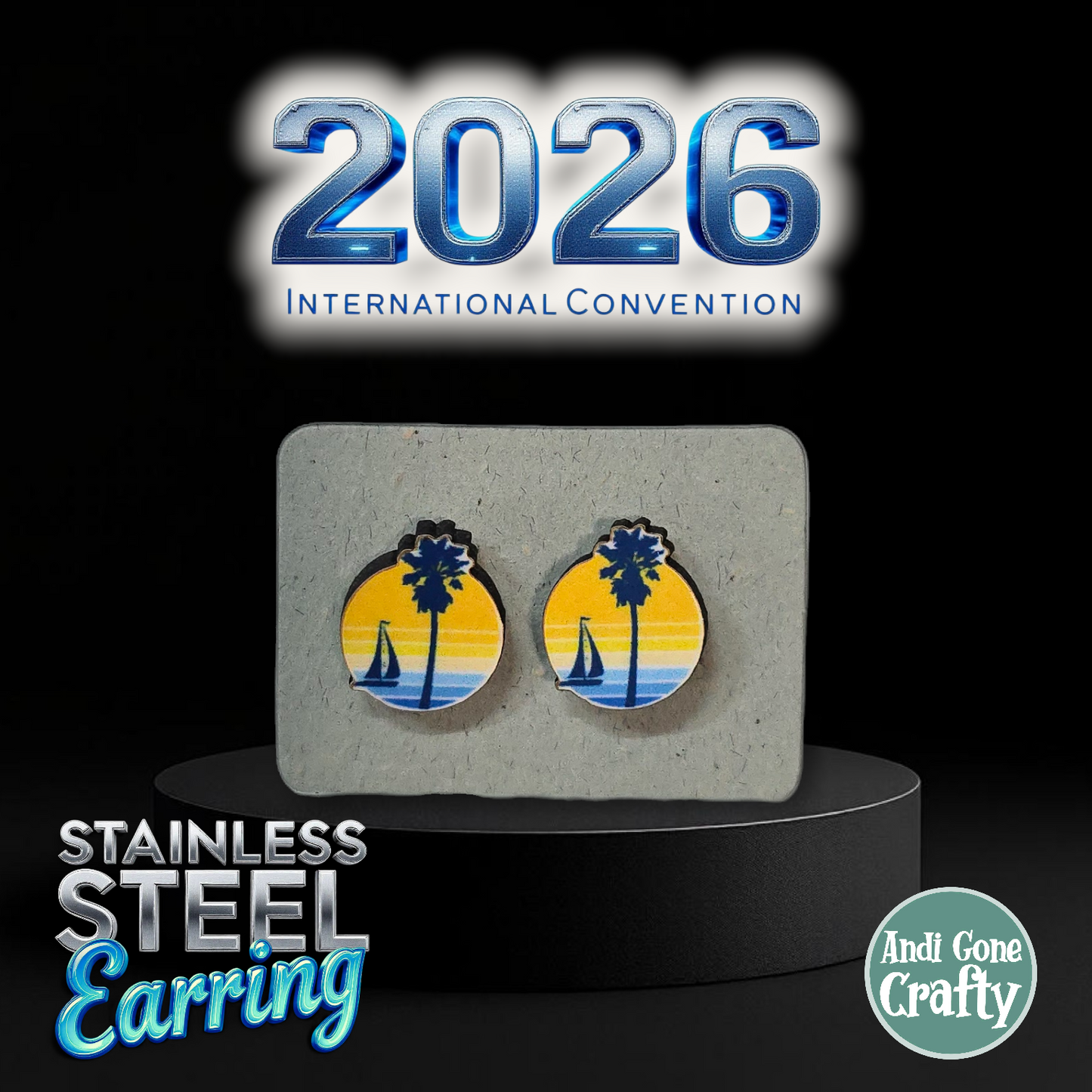 San Diego - United States - Stainless Steel Studs - 2026 International Convention of Jehovah's Witnesses - JW Gifts and Souvenirs