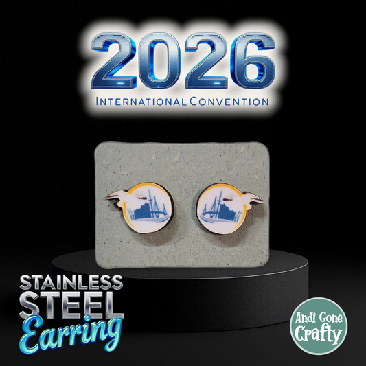 Germany Hamburg - Stainless Steel Studs - 2026 International Convention of Jehovah's Witnesses - JW Gifts and Souvenirs