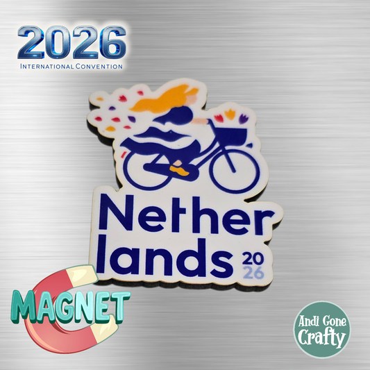 Netherlands - Utrecht - Apx 1.75in Magnet - 2026 International Convention of Jehovah's Witnesses - JW Gifts and Souvenirs