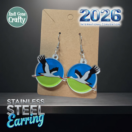 Vilnius - Lithuania - Stainless Steel Dangles - 2026 International Convention of Jehovah's Witnesses - JW Gifts and Souvenirs