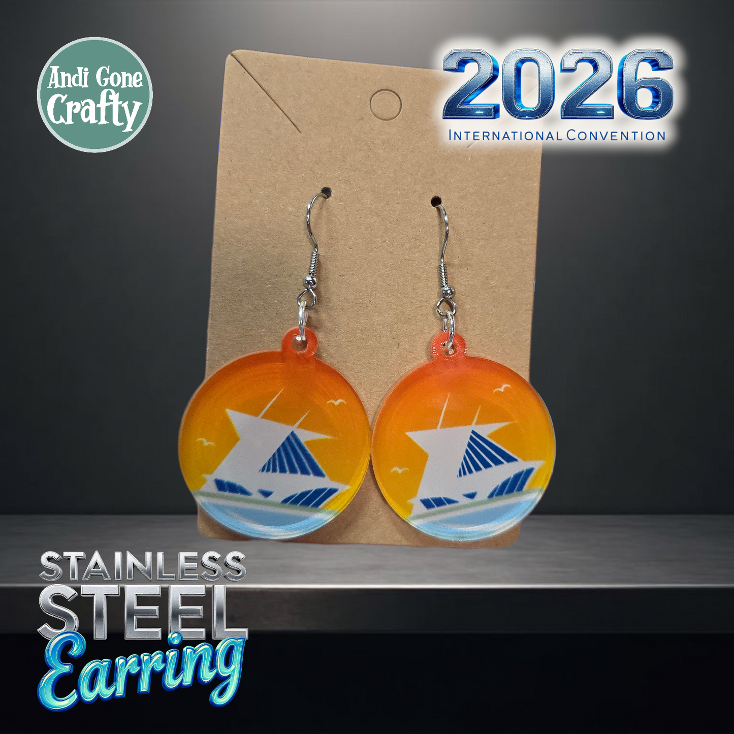 Milwaukee - United States - Stainless Steel Dangles - 2026 International Convention of Jehovah's Witnesses - JW Gifts and Souvenirs