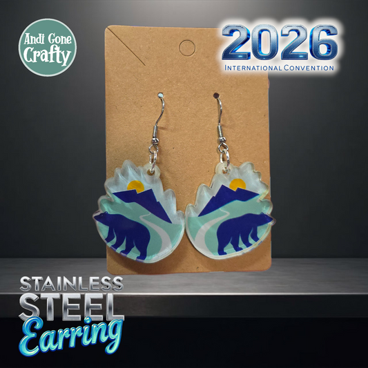 Romania - Bucharest - Stainless Steel Dangles - 2026 International Convention of Jehovah's Witnesses - JW Gifts and Souvenirs