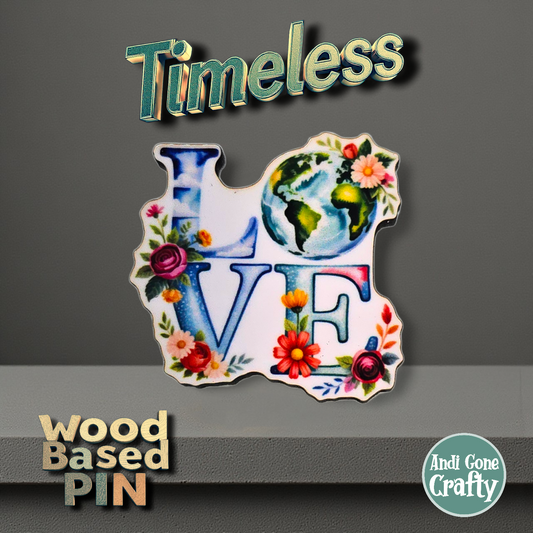 Love with Globe & Flowers - JW Pin