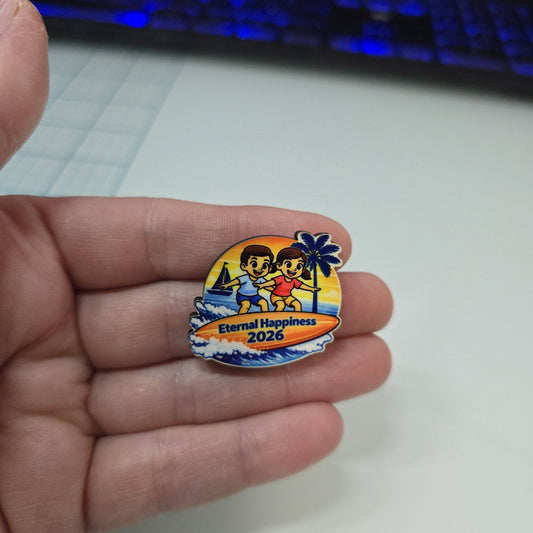 JW Kids on Surf Board - United States San Diego - Pin - 2026 International Convention of Jehovah's Witnesses - JW Gifts and Souvenirs