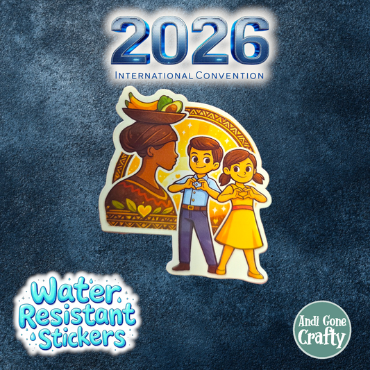 JW Kids Stickers (18 Pack) - Cameroon Douala - 2026 International Convention of Jehovah's Witnesses - JW Gifts and Souvenirs