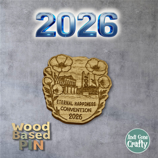 Old Sacramento - 2026 Eternal Happiness Convention - JW Pin - Cherry Wood