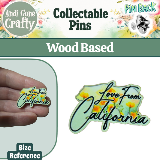 Teal Bear CA - Love From California - JW Pin
