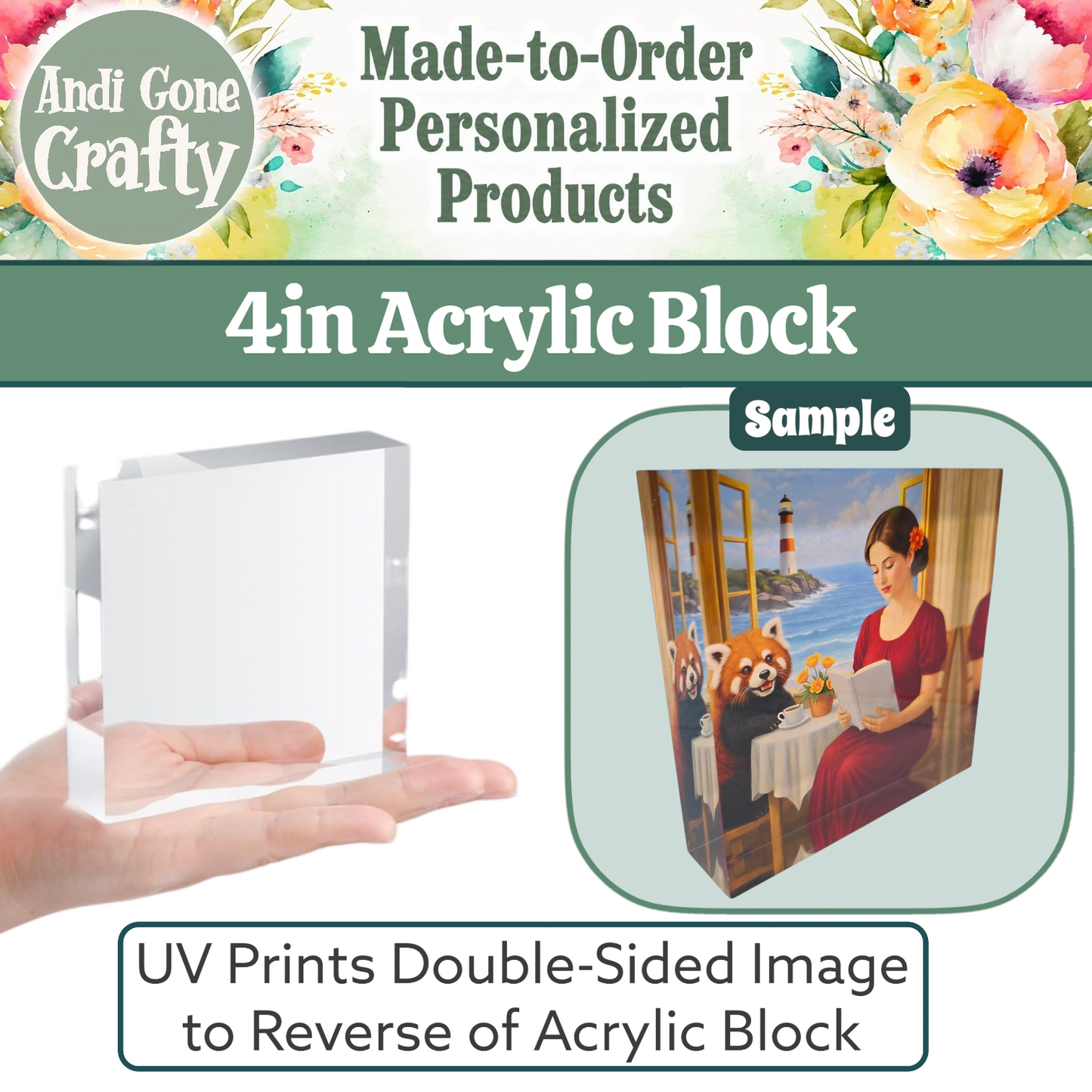 4in Acrylic Block - UV Printed