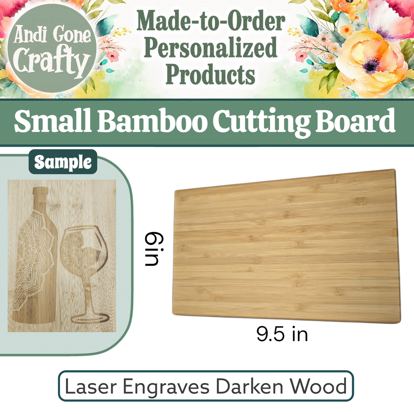 Custom Small Bamboo Cutting Board