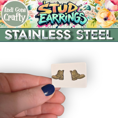 LDC Boot - JW Stud Earring - Stainless Steel Posts