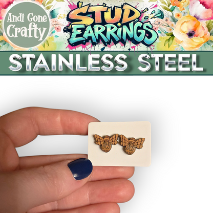 Bee - JW Stud Earring - Stainless Steel Posts