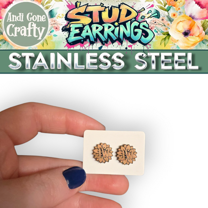 Sunflower 3 - JW Stud Earring - Stainless Steel Posts