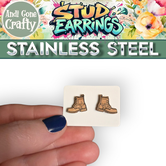 LDC Boot - JW Stud Earring - Stainless Steel Posts