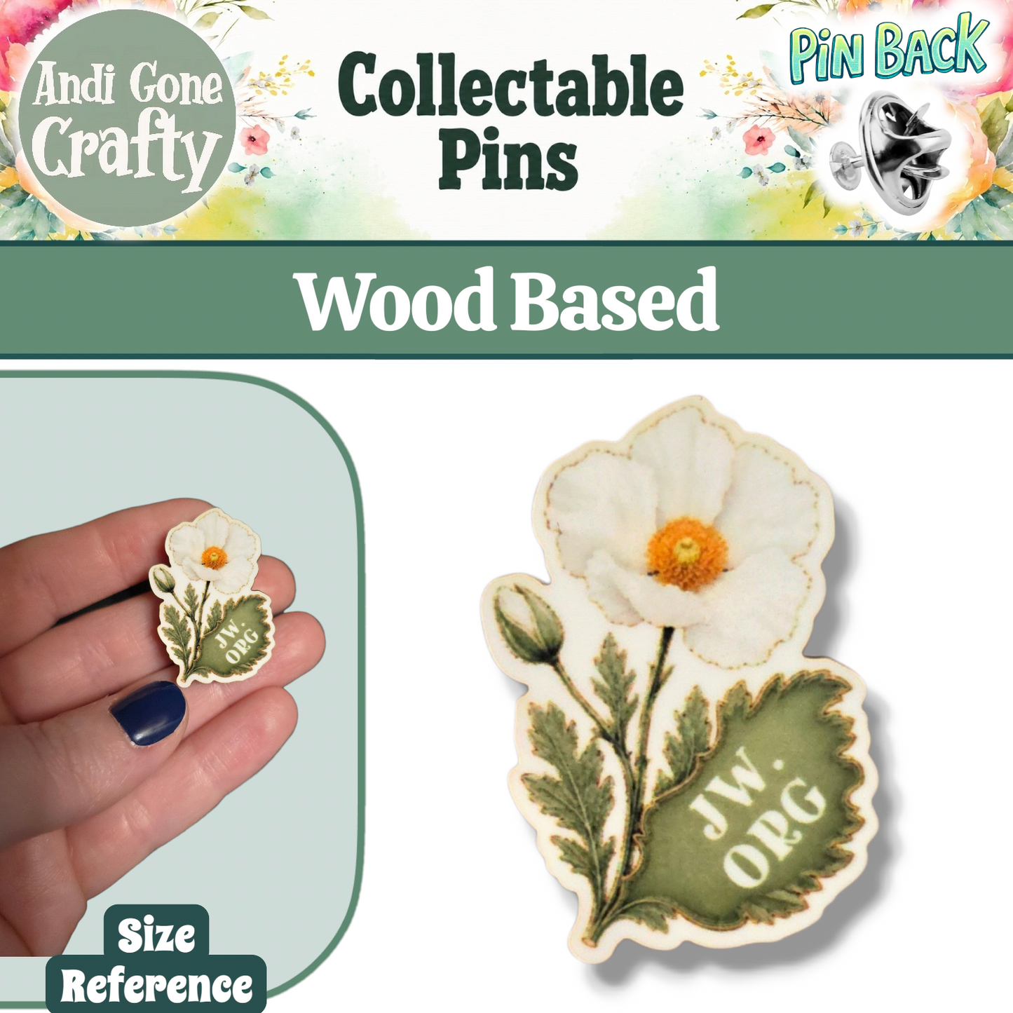 White Prickly Poppy Flower - JW.ORG - JW Gifts and Souvenirs
