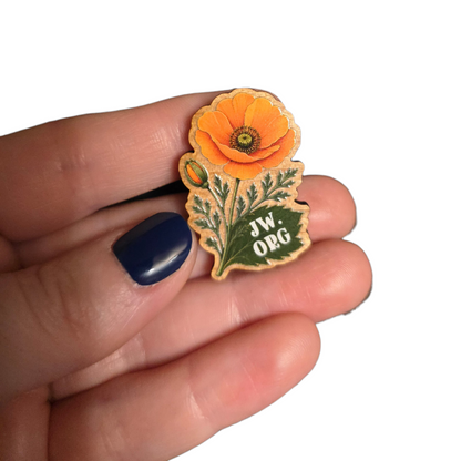 CA Poppy Flower Pin - JW.ORG - JW Gifts and Souvenirs