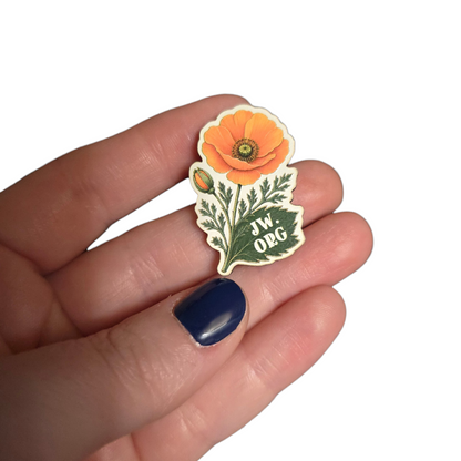CA Poppy Flower Pin - JW.ORG - JW Gifts and Souvenirs