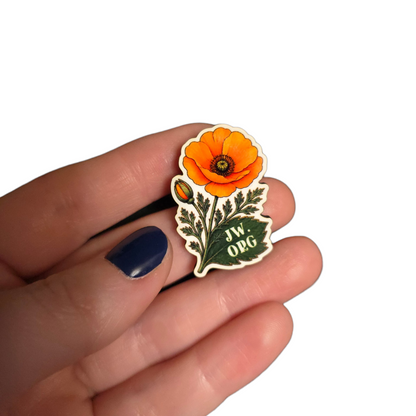 CA Poppy Flower Pin - JW.ORG - JW Gifts and Souvenirs