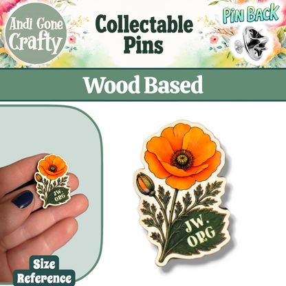 CA Poppy Flower Pin - JW.ORG - JW Gifts and Souvenirs