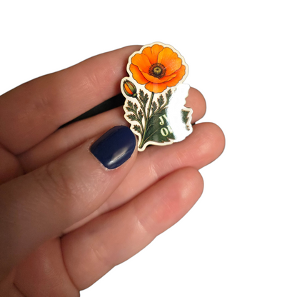 CA Poppy Flower Pin - JW.ORG - JW Gifts and Souvenirs