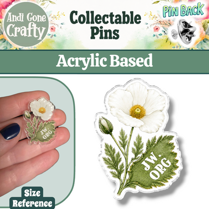 White Prickly Poppy Flower - JW.ORG - JW Gifts and Souvenirs