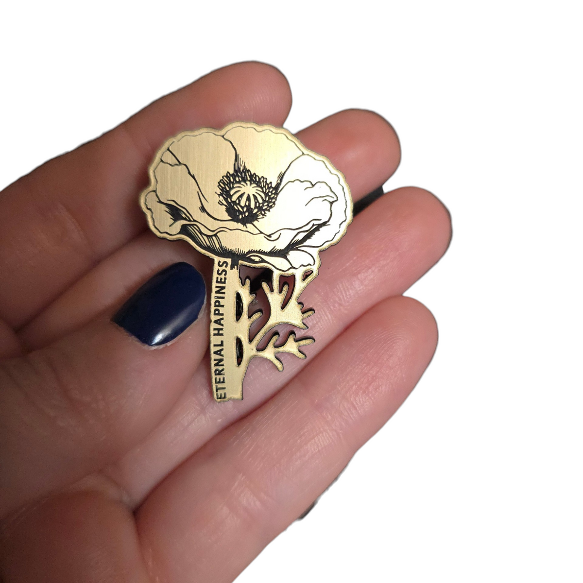 Gold Poppy w/ Branches - Eternal Happiness - 2026 Convention - JW Pin